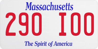 MA license plate 290IO0