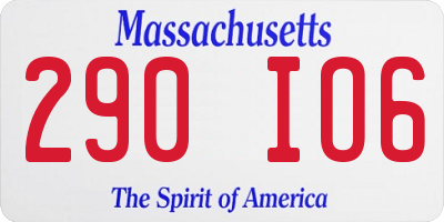 MA license plate 290IO6