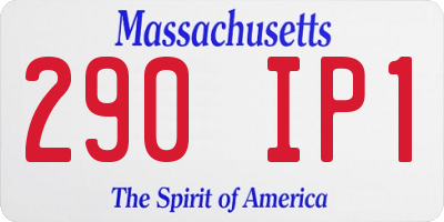 MA license plate 290IP1