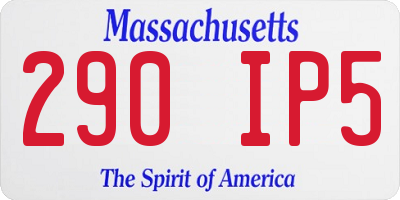 MA license plate 290IP5