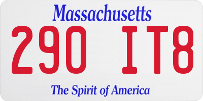 MA license plate 290IT8
