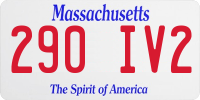 MA license plate 290IV2