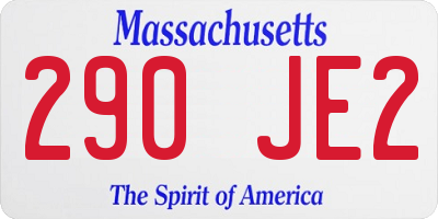 MA license plate 290JE2