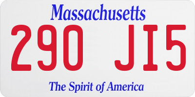 MA license plate 290JI5