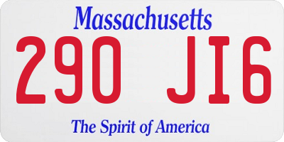 MA license plate 290JI6