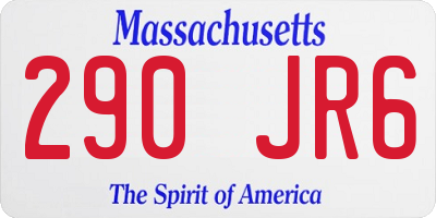 MA license plate 290JR6