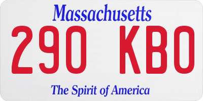 MA license plate 290KB0