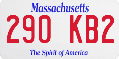 MA license plate 290KB2