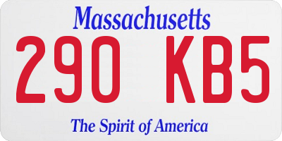 MA license plate 290KB5