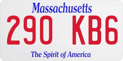 MA license plate 290KB6