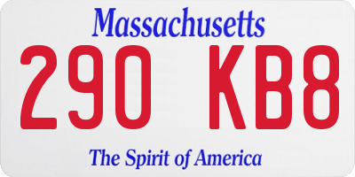 MA license plate 290KB8