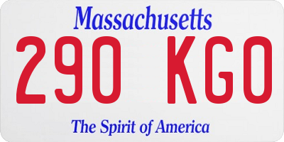 MA license plate 290KG0