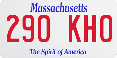 MA license plate 290KH0