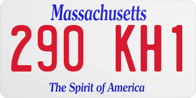 MA license plate 290KH1