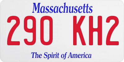 MA license plate 290KH2