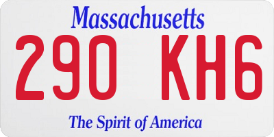 MA license plate 290KH6