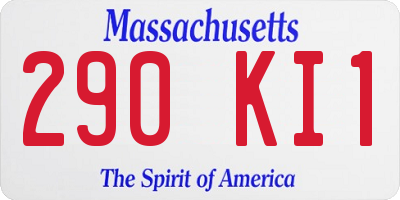 MA license plate 290KI1