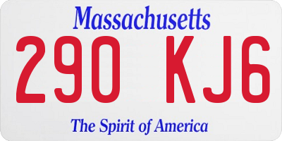 MA license plate 290KJ6