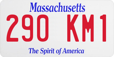 MA license plate 290KM1