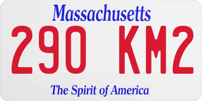 MA license plate 290KM2