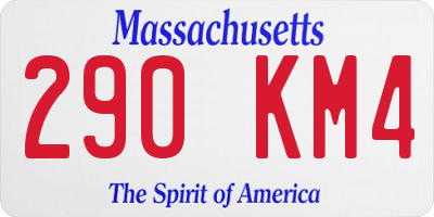 MA license plate 290KM4
