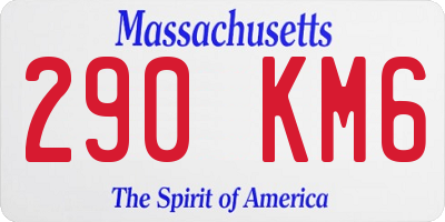 MA license plate 290KM6