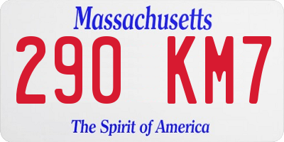 MA license plate 290KM7