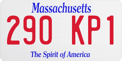 MA license plate 290KP1