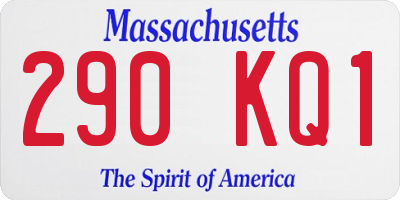 MA license plate 290KQ1