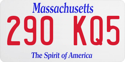 MA license plate 290KQ5