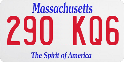 MA license plate 290KQ6