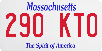 MA license plate 290KT0