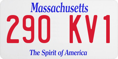 MA license plate 290KV1