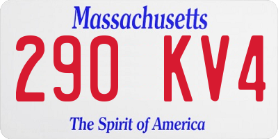 MA license plate 290KV4