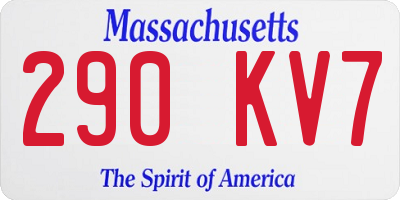 MA license plate 290KV7