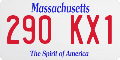 MA license plate 290KX1
