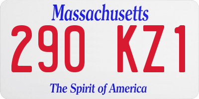 MA license plate 290KZ1