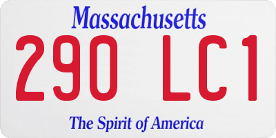 MA license plate 290LC1