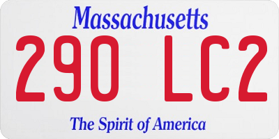 MA license plate 290LC2