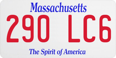 MA license plate 290LC6