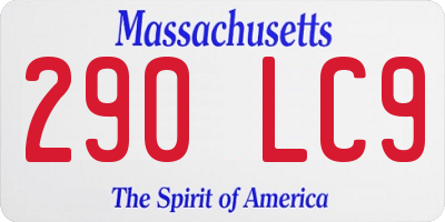 MA license plate 290LC9