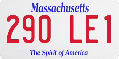 MA license plate 290LE1