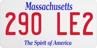 MA license plate 290LE2