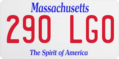 MA license plate 290LG0
