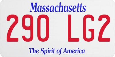 MA license plate 290LG2