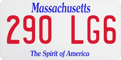 MA license plate 290LG6