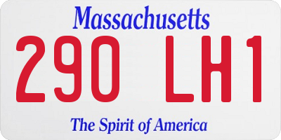 MA license plate 290LH1