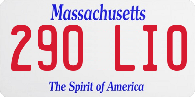MA license plate 290LI0