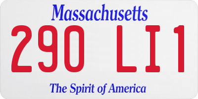 MA license plate 290LI1