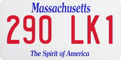 MA license plate 290LK1